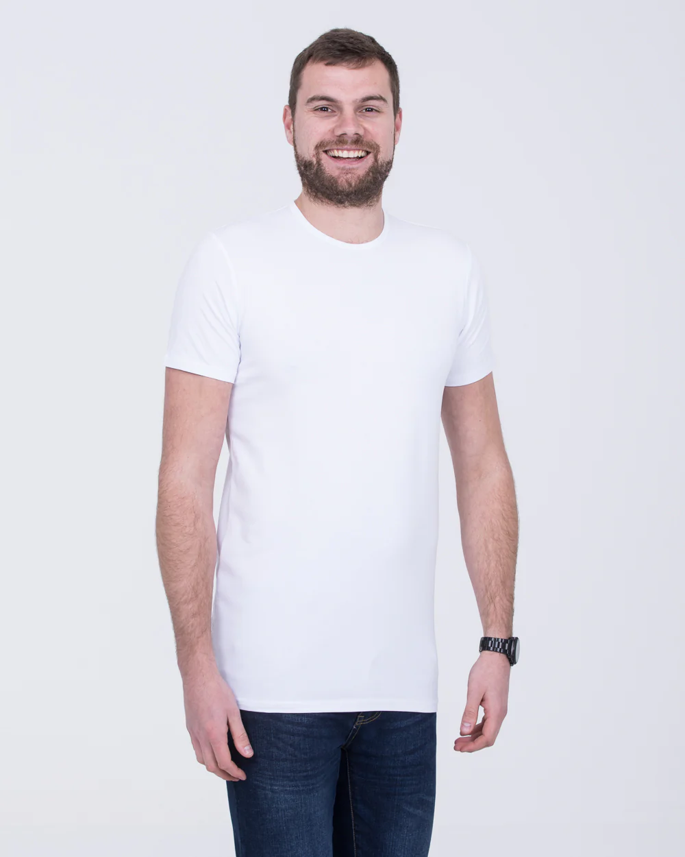 Girav Fitted Extra Tall T-Shirt (white) Twin Pack - Image 3