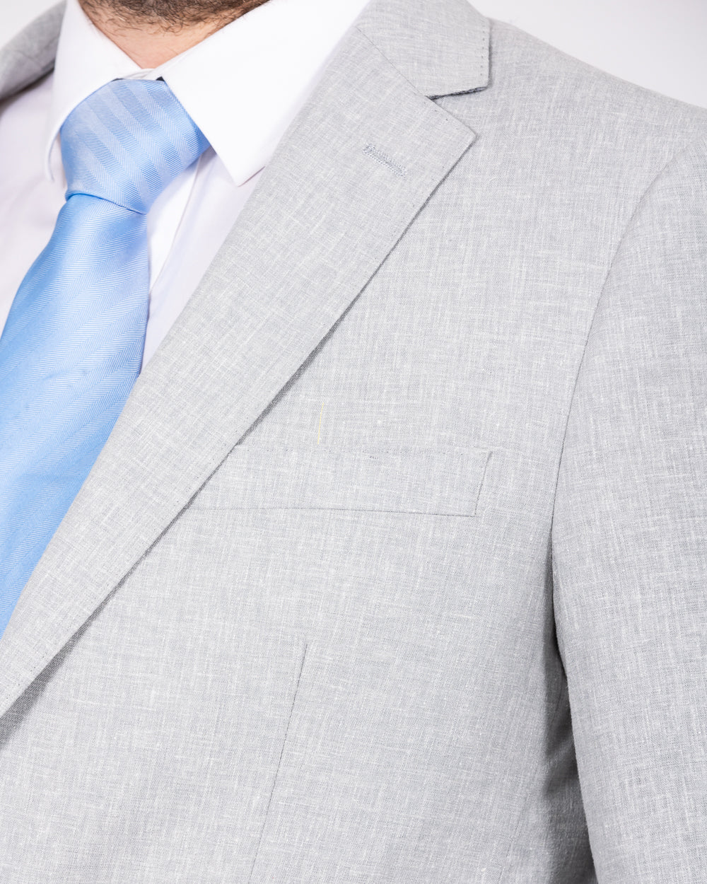 Skopes Tuscany Slim Fit Tall Linen Blend Suit (silver) - Image 6