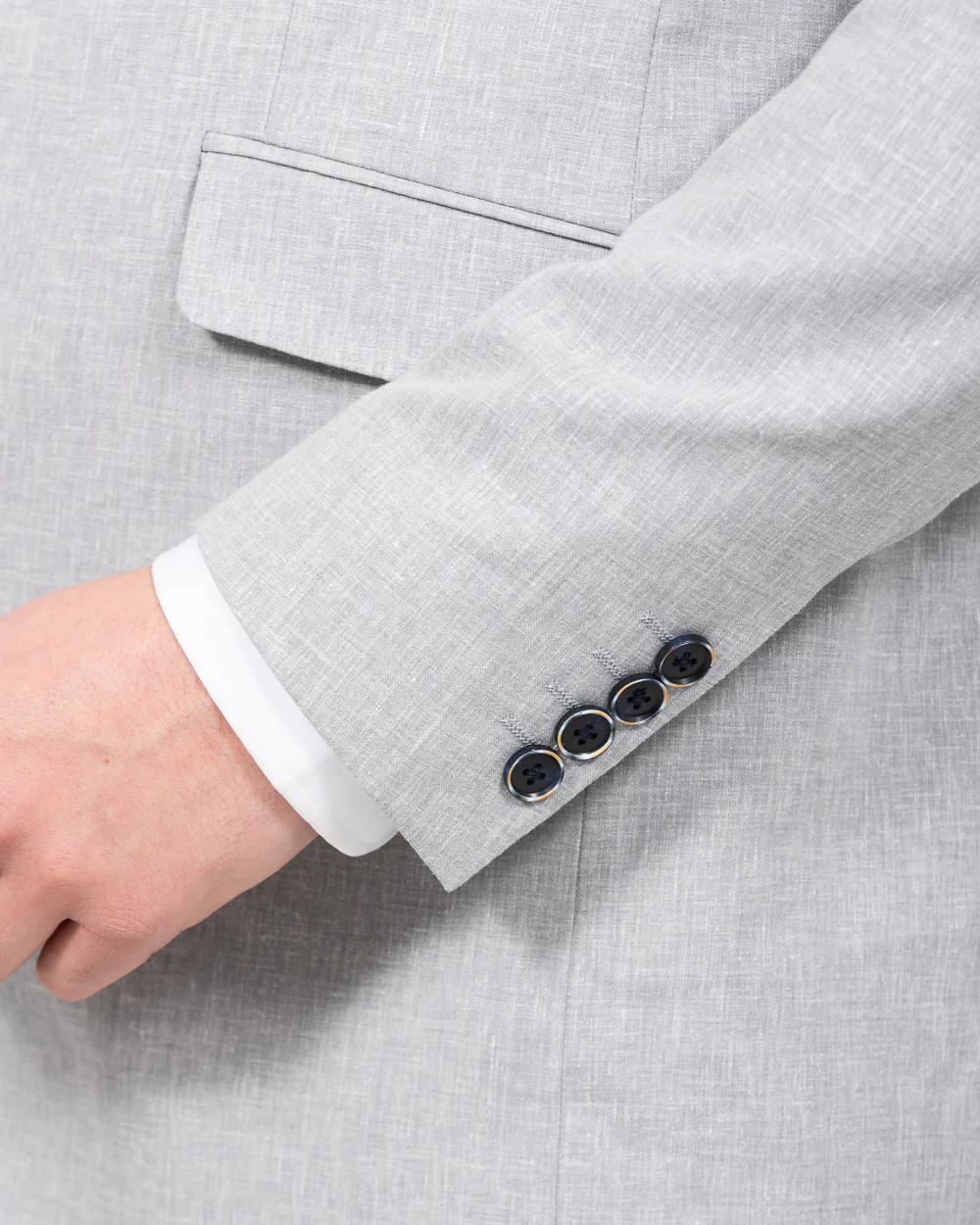 Skopes Tuscany Slim Fit Tall Linen Blend Suit (silver) - Image 8